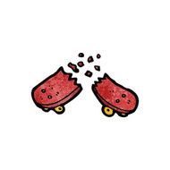 broken skateboard cartoon N2