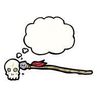 spear in skull cartoon N2