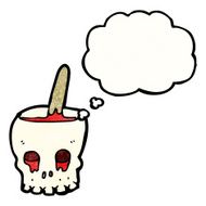 cartoon skull bowl N4