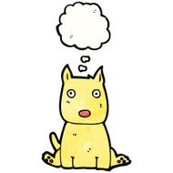 cartoon little dog with thought bubble N38