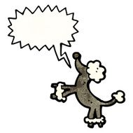 cartoon barking poodle N3