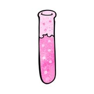 cartoon pink test tube N2