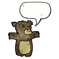 cartoon teddy bear with speech bubble N216