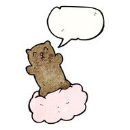 bear on cloud cartoon N3