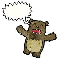 cartoon teddy bear shouting