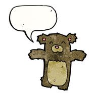 cartoon teddy bear with speech bubble N217