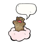 bear on cloud cartoon N4