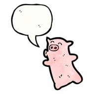 cartoon pink pig
