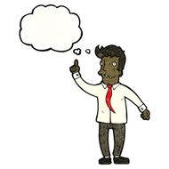 cartoon businessman with thought bubble N16