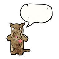 cartoon dog with speech bubble N47