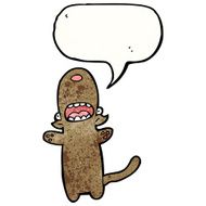 cartoon dog with speech bubble N48