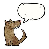 cartoon dog with speech bubble N49