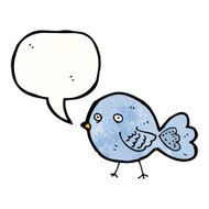 funny blue bird cartoon N3