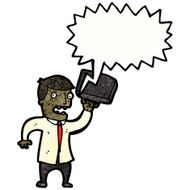 cartoon angry businessman N4
