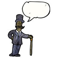 cartoon man in top hat with cane N2