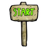 start sign cartoon N2