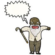 cartoon shocked old man N37