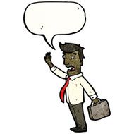 cartoon businessman calling out N4