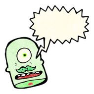 alien monster head cartoon N2
