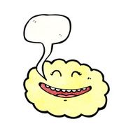 funny cartoon cloud with speech bubble N6