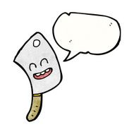 cartoon meat cleaver character N2