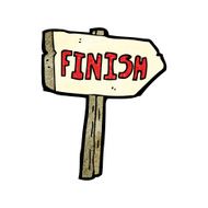 Cartoon Finish Sign N5