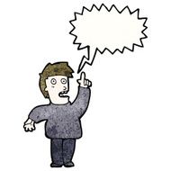cartoon man shouting warning N4