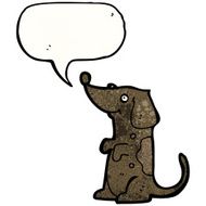 cartoon dog with speech bubble N50