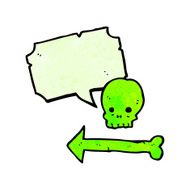 cartoon halloween direction sign N4