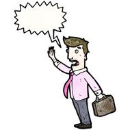 cartoon man shouting warning N5