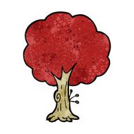 cartoon tree in fall N10
