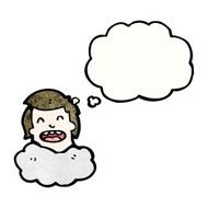 cartoon head on cloud N2