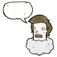 talking head in cloud cartoon N11