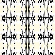 Geometric art deco pattern with thick black lines N3
