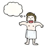 cartoon man in towel N22
