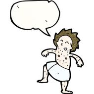 cartoon man in towel with speech bubble N4