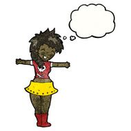 cartoon rock music fan girl N2