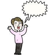 cartoon shrieking man N21