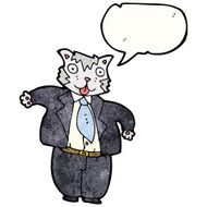 cartoon fat cat businessman N7