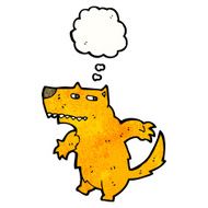 cartoon dog with thought bubble N51