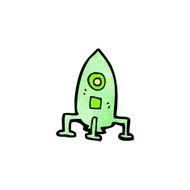 cartoon little rocket N2