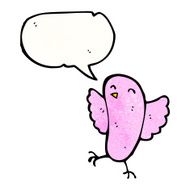 little pink bird cartoon N3