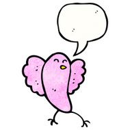 little pink bird cartoon N4