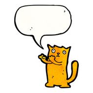 cartoon cat with speech bubble N118
