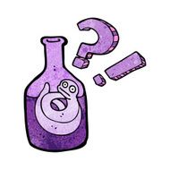 snake trapped in bottle cartoon