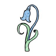 blue flower cartoon N10
