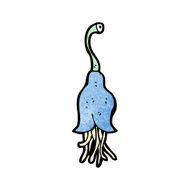 blue flower cartoon N12