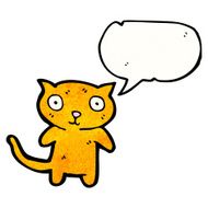 staring little cat cartoon N2