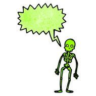 spooky green skeleton cartoon N2