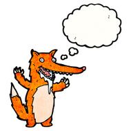 drooling hungry fox cartoon N2